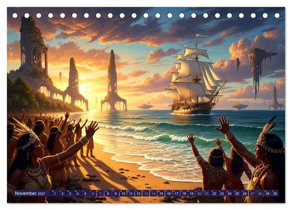 Produktbild: Nyorana &ndash; Die verborgene Insel (Tischkalender 2027 DIN A5 quer), CALVENDO Monatskalender