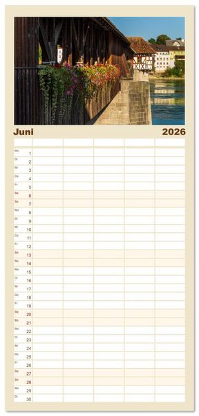 Produktbild: Familienplaner 2026 - Bad S&auml;ckingen - Charmantes St&auml;dtchen am Rhein mit 5 Spalten (Wandkalender, 21 x 45 cm) CALVENDO