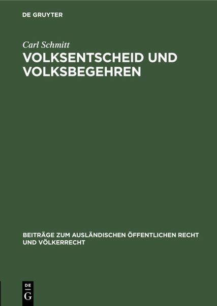 Produktbild: Volksentscheid und Volksbegehren