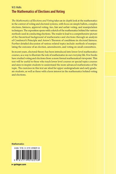 Produktbild: The Mathematics of Elections and Voting