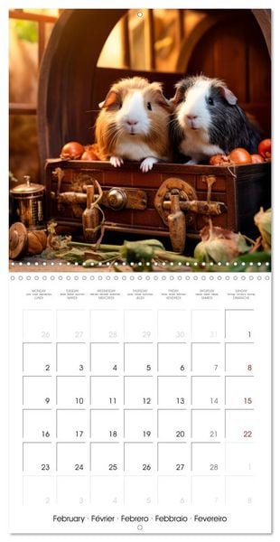 Produktbild: Sweet GUINEA PIGS (Wall Calendar 2026 12 &times; 12 Inch) CALVENDO 12 Month Wall Calendar
