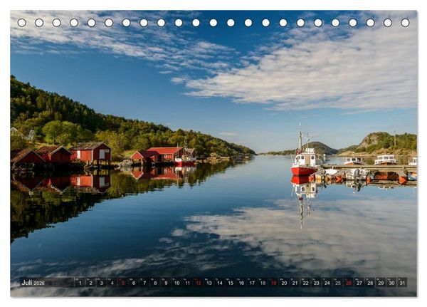 Produktbild: Norwegens S&uuml;den (Tischkalender 2026 DIN A5 quer), CALVENDO Monatskalender