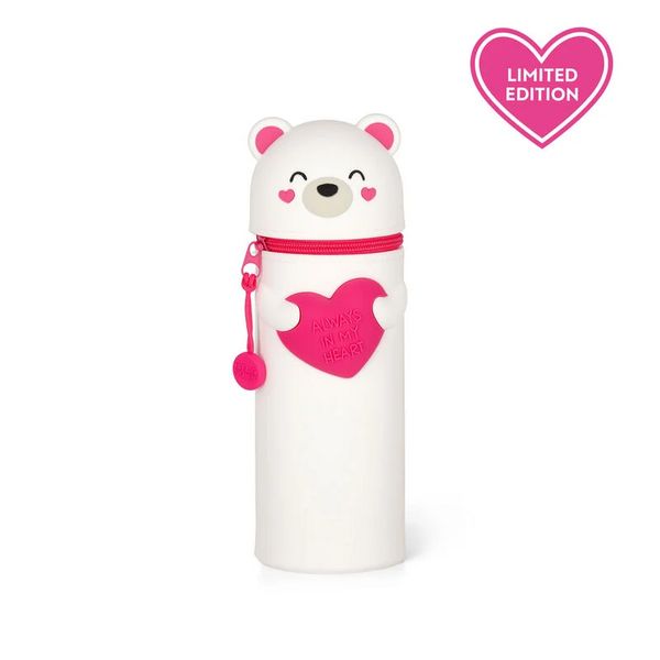 Legami 2-in-1 Federmäppchen aus Silikon - Kawaii - Teddybär