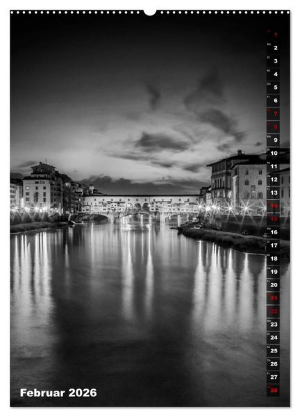 Produktbild: FLORENZ SCHWARZWEI&szlig; (Wandkalender 2026 DIN A2 hoch), CALVENDO Monatskalender