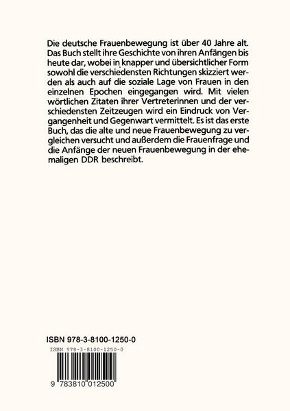 Produktbild: Die Geschichte der Frauenbewegung in Deutschland