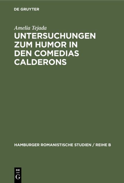 Produktbild: Untersuchungen zum Humor in den comedias Calderons