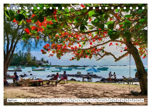 Produktbild: Mauritius - Holiday island in the Indian Ocean (Desk Calendar 2027 DIN A5 landscape), CALVENDO 12 Month DeskCalendar