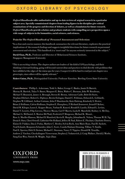Produktbild: Oxford Handbook of Personnel Assessment and Selection