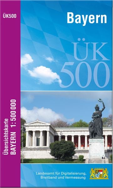 Produktbild: &Uuml;K500 Amtliche &Uuml;bersichtskarte von Bayern 1:500000 / &Uuml;K500 &Uuml;bersichtskarte von Bayern 1:500000