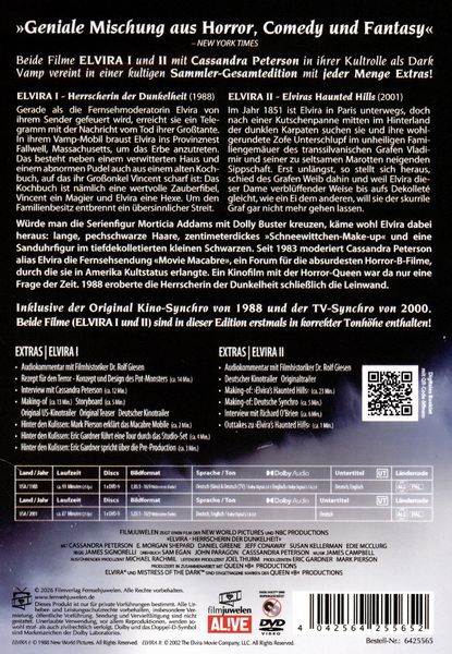 Produktbild: Elvira - Herrscherin der Dunkelheit (inkl. Elvira's Haunted Hills) [2 DVDs]