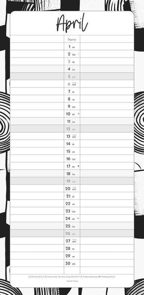 Produktbild: Termine für 2 Black and White 2026 Familienplaner - Timer - Termin-Planer - Couple-Kalender - Familien-Kalender - 22x45