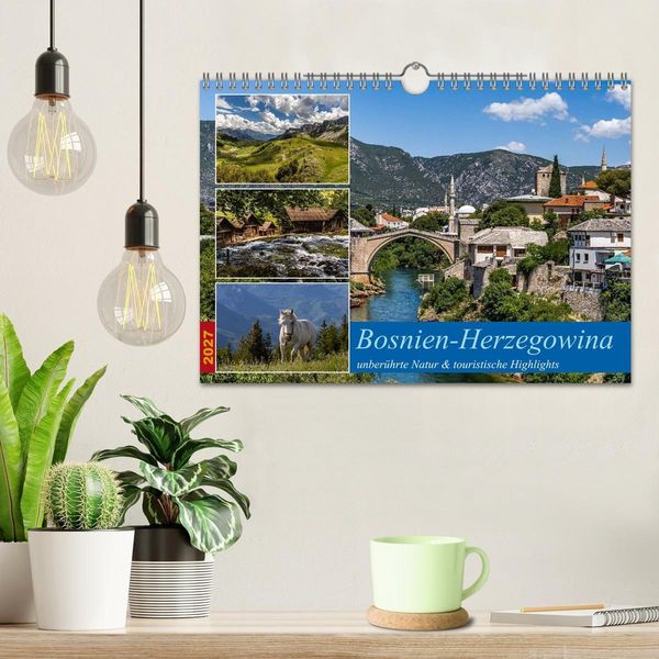 Produktbild: Bosnien-Herzegowina, unber&uuml;hrte Natur und touristische Highlights (Wandkalender 2027 DIN A4 quer), CALVENDO Monatskalender