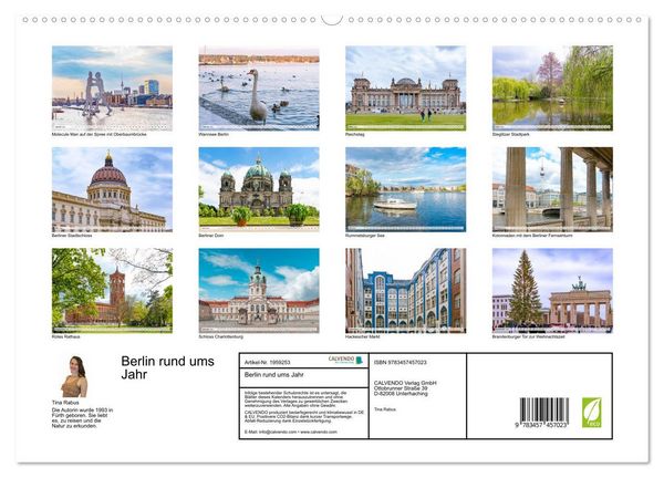 Produktbild: Berlin rund ums Jahr (hochwertiger Premium Wandkalender 2026 DIN A2 quer), Kunstdruck in Hochglanz