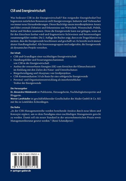 Produktbild: CSR und Energiewirtschaft