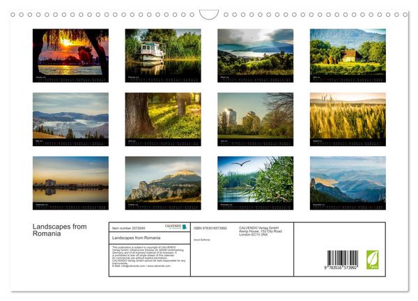 Produktbild: Landscapes from Romania (Wall Calendar 2026 DIN A3 landscape), CALVENDO 12 Month Wall Calendar