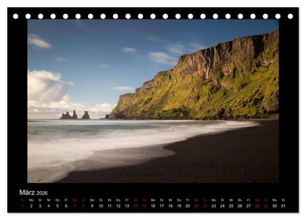 Produktbild: Island - Eine Reise in Bildern (Tischkalender 2026 DIN A5 quer), CALVENDO Monatskalender