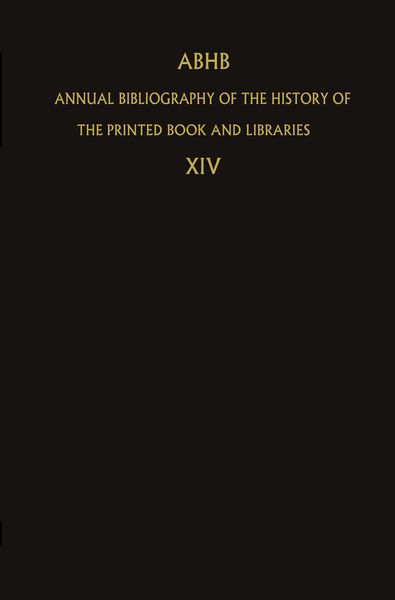 Produktbild: ABHB Annual Bibliography of the History of the Printed Book and Libraries