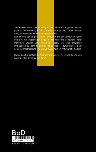 Produktbild: Das Buch des Thoth von Aleister Crowley