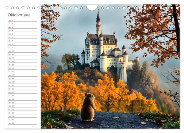 Produktbild: Nagertrip - Ein kleiner Hamster entdeckt die gro&szlig;e Welt (Wandkalender 2026 DIN A4 quer), CALVENDO Monatskalender