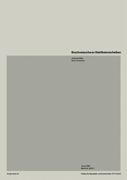 Produktbild: Bruchversuche an Stahlbetonscheiben