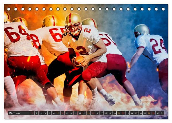 Produktbild: Faszination American Football (Tischkalender 2026 DIN A5 quer), CALVENDO Monatskalender