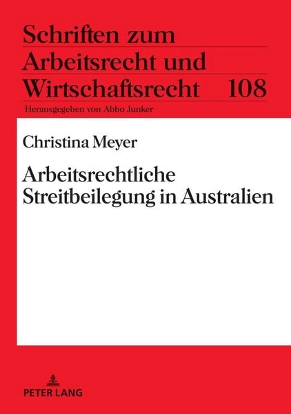 Produktbild: Arbeitsrechtliche Streitbeilegung in Australien