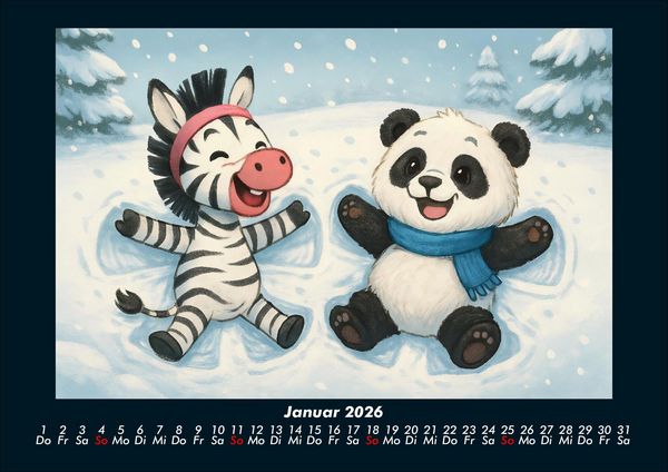Produktbild: Zara & Pippin - Beste Freunde f&uuml;rs Jahr 2026 Fotokalender DIN A4