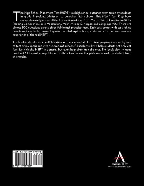 Produktbild: HSPT Test Prep