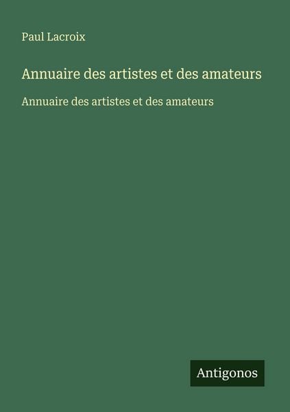 Produktbild: Annuaire des artistes et des amateurs
