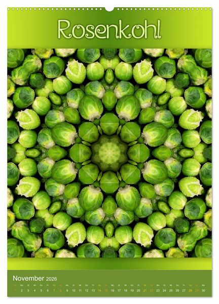 Produktbild: Kulinarische Mandalas (Wandkalender 2026 DIN A2 hoch), CALVENDO Monatskalender
