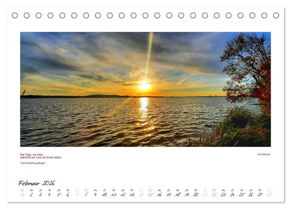 Produktbild: Poesiefl&uuml;gels Abendspaziergang (Tischkalender 2026 DIN A5 quer), CALVENDO Monatskalender