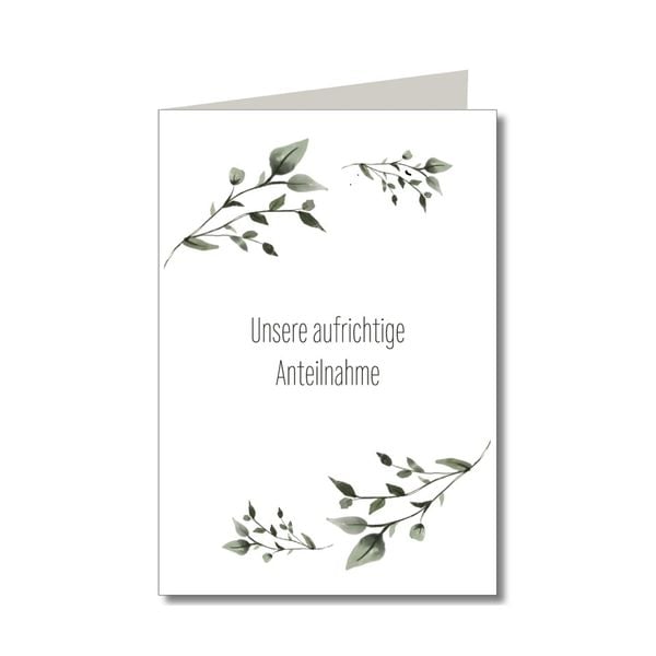 Produktbild: KEITCARDS Trauerkarten, hochwertige Klappkarten inklusive Briefumschlag, 6er Set