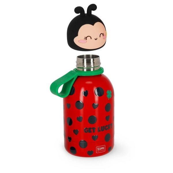 Produktbild: Legami Thermosflasche 310 ml - Hot & Cold - Ladybug "Get Lucky"