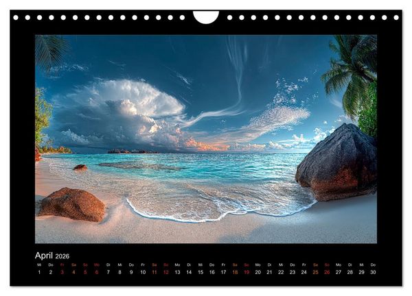 Produktbild: Paradiesische Inselwelten (Wandkalender 2026 DIN A4 quer), CALVENDO Monatskalender