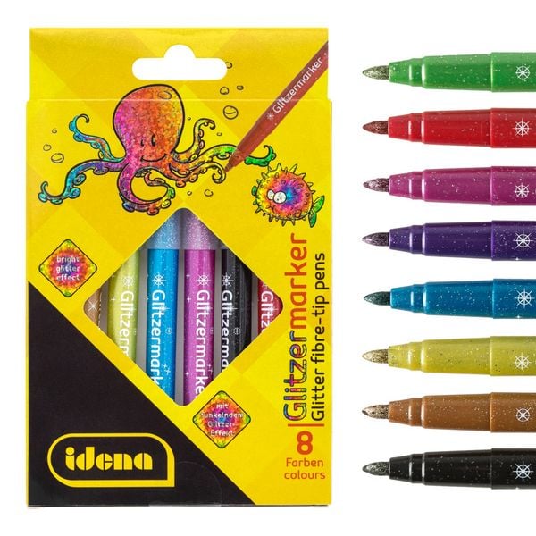 Produktbild: Idena Glitzermarker 8 Farben 8 St&uuml;ck