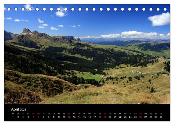Produktbild: Alpe di Siusi - Seiser Alm (Tischkalender 2026 DIN A5 quer), CALVENDO Monatskalender