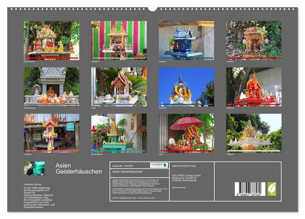 Produktbild: Asien Geisterh&auml;uschen (hochwertiger Premium Wandkalender 2026 DIN A2 quer), Kunstdruck in Hochglanz