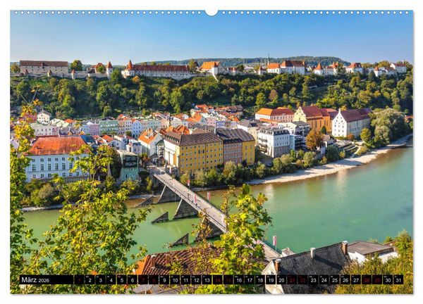 Produktbild: Burghausen - Mittelalter an der Salzach (hochwertiger Premium Wandkalender 2026 DIN A2 quer), Kunstdruck in Hochglanz