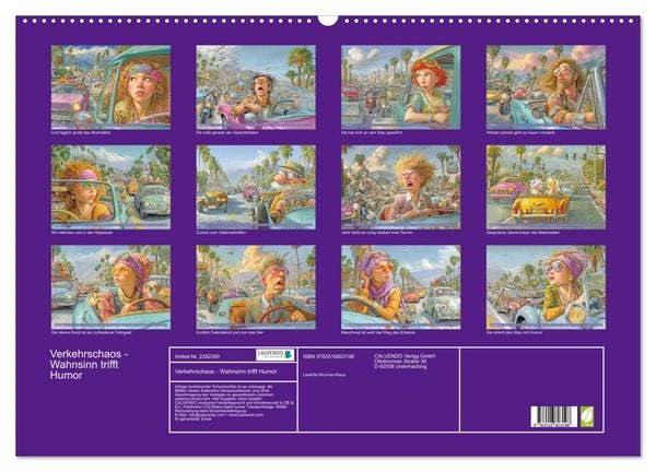Produktbild: Verkehrschaos - Wahnsinn trifft Humor (Wandkalender 2027 DIN A2 quer), CALVENDO Monatskalender