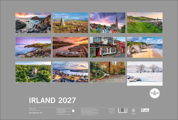 Produktbild: Irland Globetrotter Kalender 2027 - Von rauen K&uuml;sten und gr&uuml;nen H&uuml;geln
