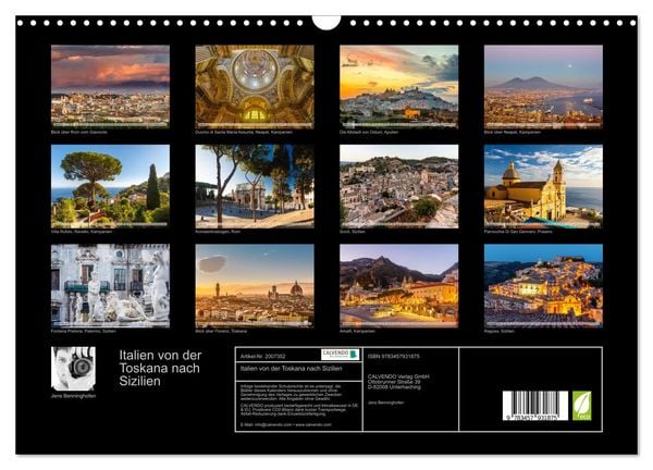Produktbild: Italien von der Toskana nach Sizilien (Wandkalender 2026 DIN A3 quer), CALVENDO Monatskalender