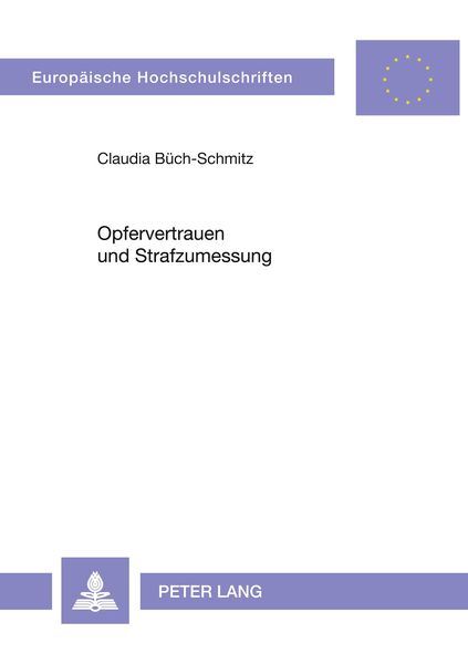 Produktbild: Opfervertrauen und Strafzumessung