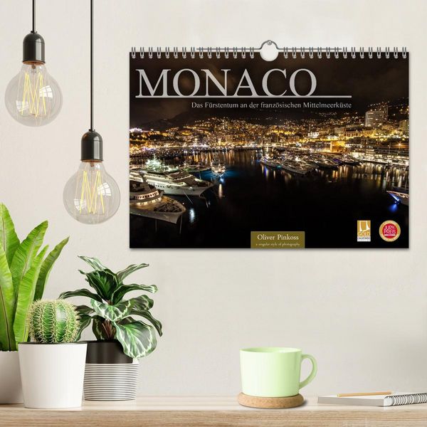 Produktbild: Monaco - Das F&uuml;rstentum an der franz&ouml;sischen Mittelmeerk&uuml;ste (Wandkalender 2026 DIN A4 quer), CALVENDO Monatskalender