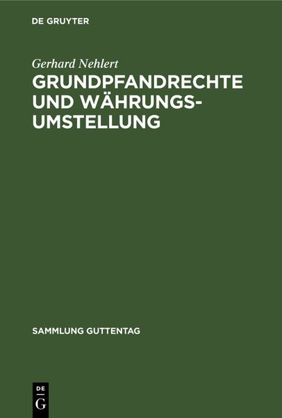 Produktbild: Grundpfandrechte und W&auml;hrungsumstellung