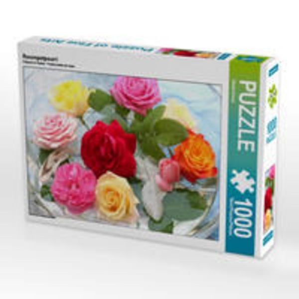 CALVENDO Puzzle Rosenpotpourri 1000 Teile Lege-Größe 64 x 48 cm Foto-Puzzle Bild von Gisela Kruse
