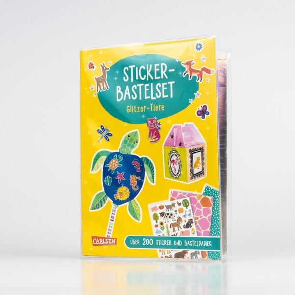 Produktbild: Bastelset f&uuml;r Kinder: Sticker-Bastelset: Glitzer-Tiere