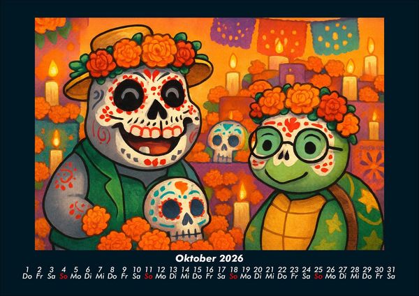 Produktbild: Sash & Taz - Abenteuer in Mexiko 2026 Fotokalender DIN A4