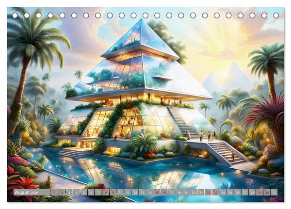 Produktbild: Architektur Futuristische Horizonte (Tischkalender 2026 DIN A5 quer), CALVENDO Monatskalender