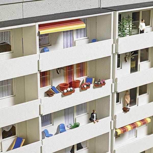 Produktbild: Busch 1836 H0 Balkon-Set Bausatz