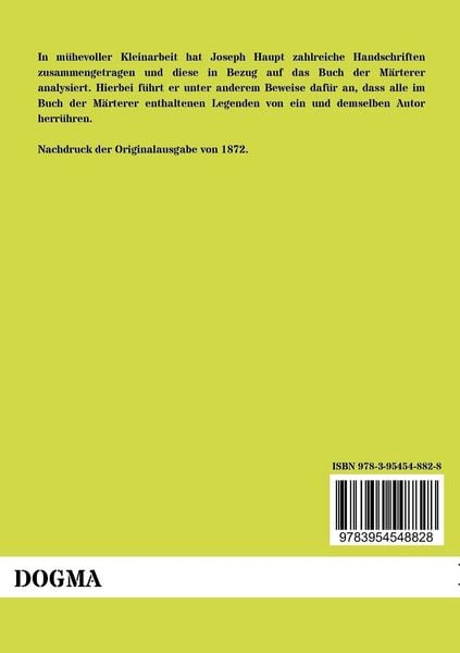 Produktbild: &Uuml;ber das mittelhochdeutsche Buch der M&auml;rterer